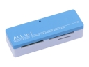 All in 1 USB 2.0 High Speed Card Reader Writer - Blue
